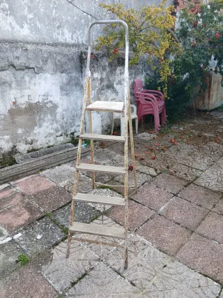 Escalera de mano metálica