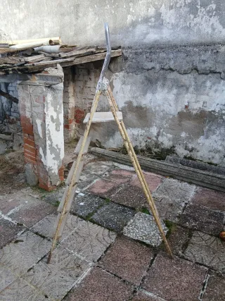 Escalera de mano metálica