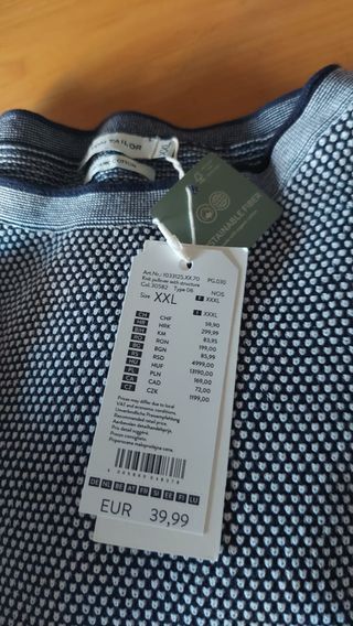 Jersey de punto negro y blanco Tom Tailor nuevo