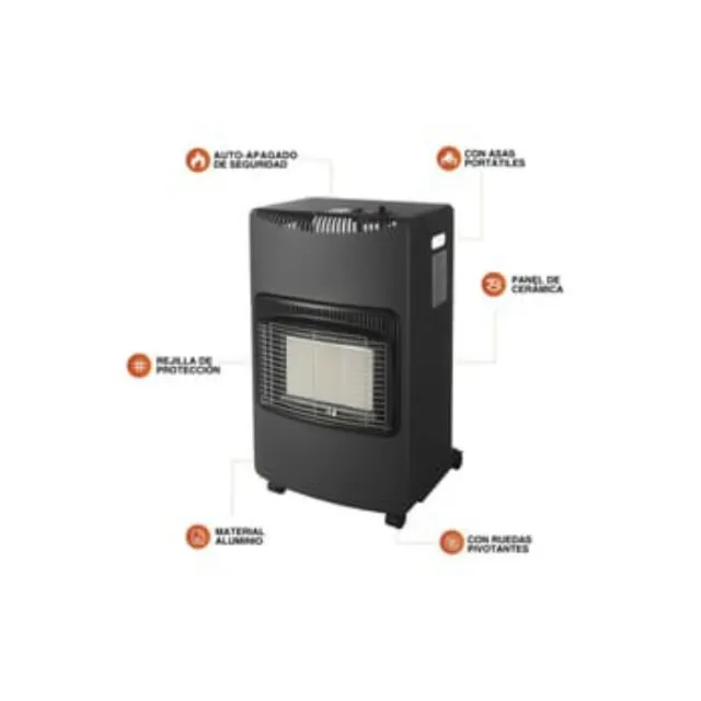 Estufa Gas Butano/Propano Negra/Gris