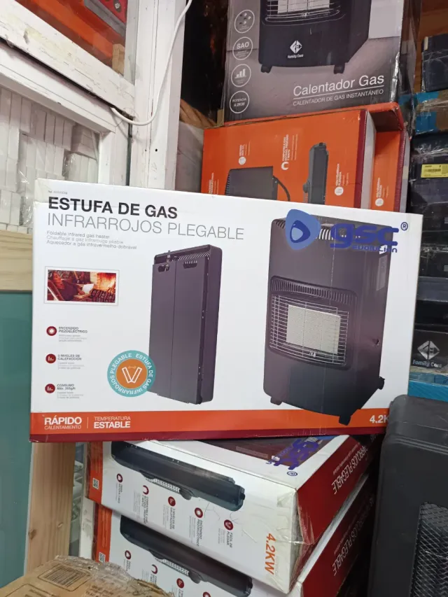 Estufa Gas Butano/Propano Negra/Gris