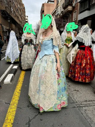 Traje de Fallera Azul Talla 38