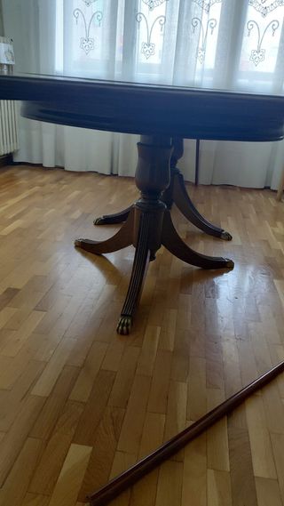 Mesa de comedor/salón madera y cristal