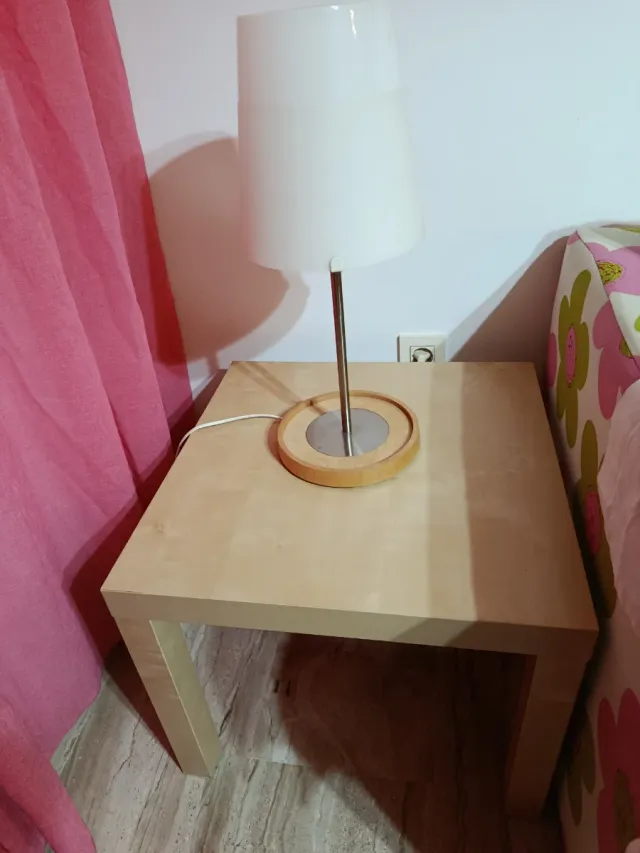 Mesita auxiliar madera y metal