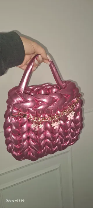 Borsa Marshmallow Rosa Metallizzato
