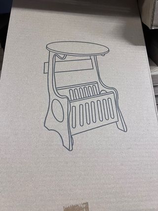 Tavolino d'arredo bianco