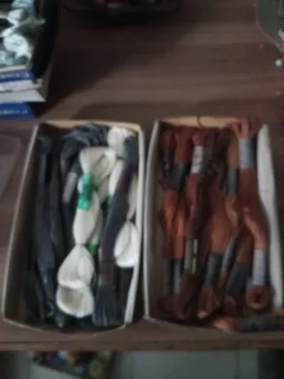 Madejas Bordado Áncora Azul Claro y Oscuro