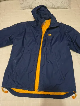 Chaqueta Adidas chico azul y amarilla