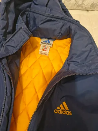 Chaqueta Adidas chico azul y amarilla
