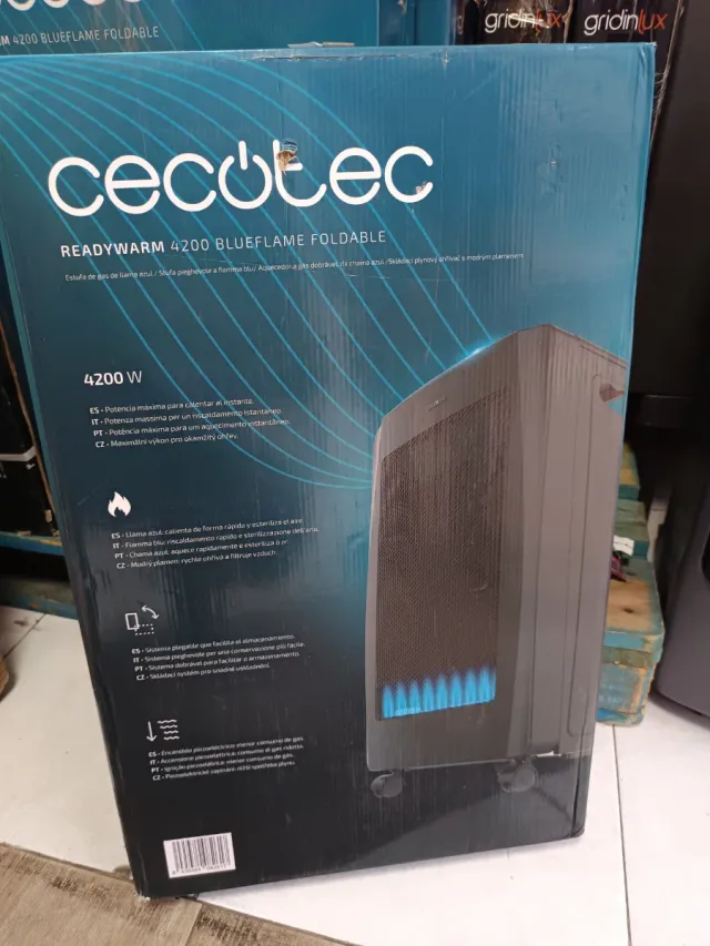 Estufa de gas Cecotec ReadyWarm Negra