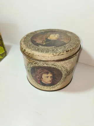 Lotto 3 scatole latta vintage, LEGGI