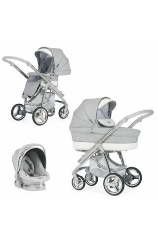 Carro Bebecar gris y blanco