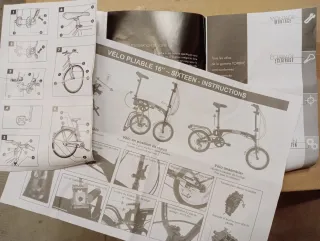 Bicicleta pieghevole 16 tipo Brompton