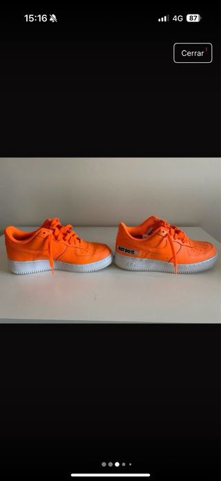 Tenis Nike Air Force One Naranjas