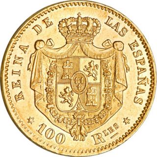 Moneda 100 Reales de Oro