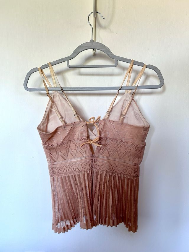 Top Marciano Rosa Palo Encaje