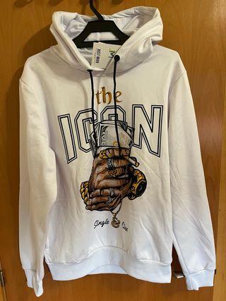 Sudadera JUST MAN blanca con estampado