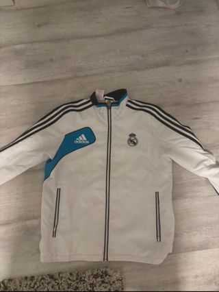 Chaqueta Real Madrid Adidas Blanca y Azul