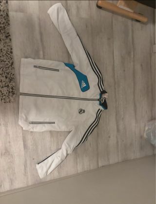 Chaqueta Real Madrid Adidas Blanca y Azul