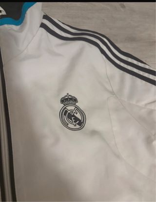 Chaqueta Real Madrid Adidas Blanca y Azul