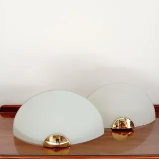 Apliques Metalarte Cristal y Metal Dorado