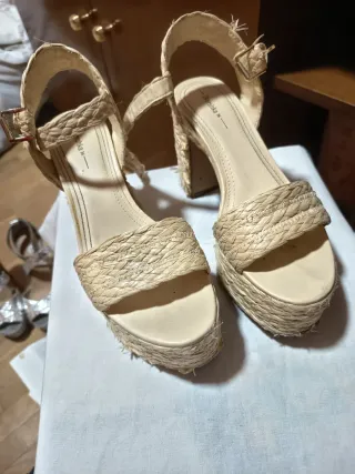 Sandalias de cuña de esparto