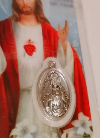 Medalla Sagrado Corazón y Estampa