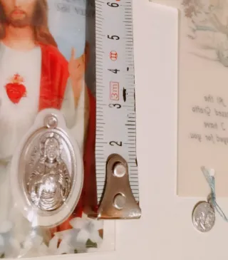 Medalla Sagrado Corazón y Estampa