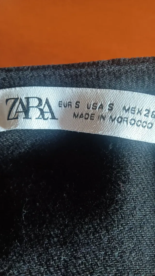 Vestido negro manga larga talla S