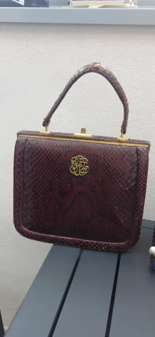 Bolso de piel de serpiente vintage
