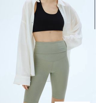 Mallas ciclista premamá verde oliva talla L