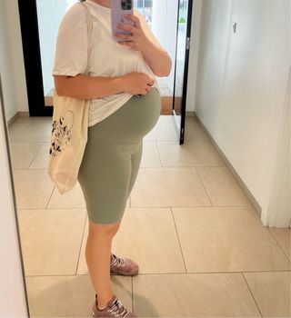 Mallas ciclista premamá verde oliva talla L