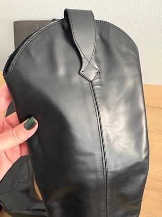 Botas de piel Mango negras