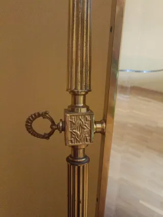 Espejo antiguo latón octogonal