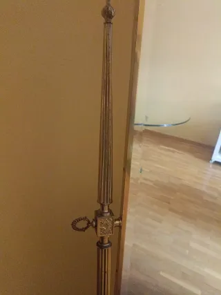 Espejo antiguo latón octogonal