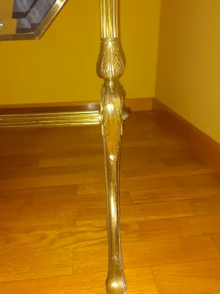 Espejo antiguo latón octogonal