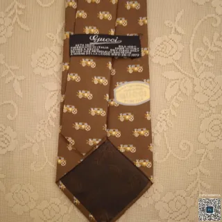 Cravatta uomo marrone fantasia