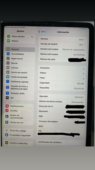 iPad Air 4ª Gen 256GB Wi-Fi + Cellular