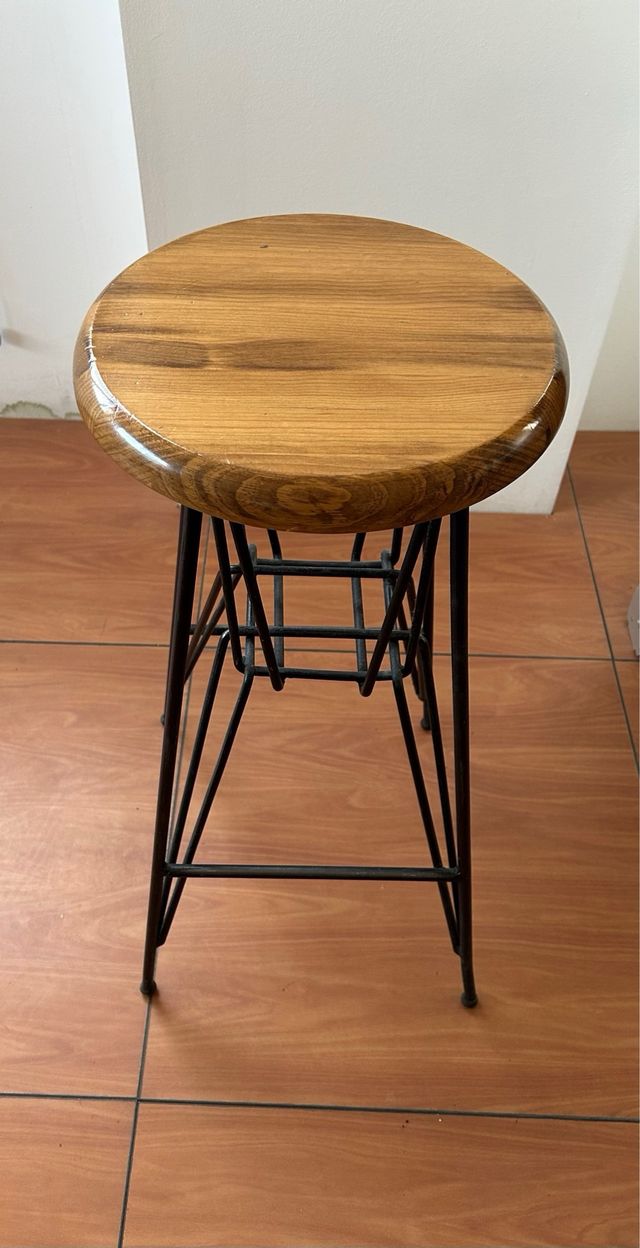 10 Taburetes Altos Madera y Metal