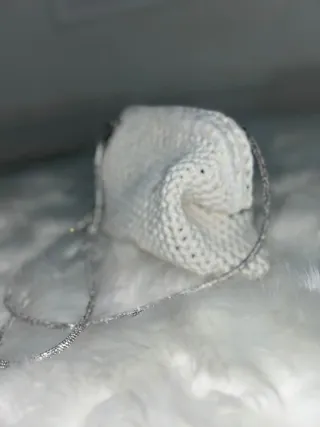 Pochette bianca perla con tracolla