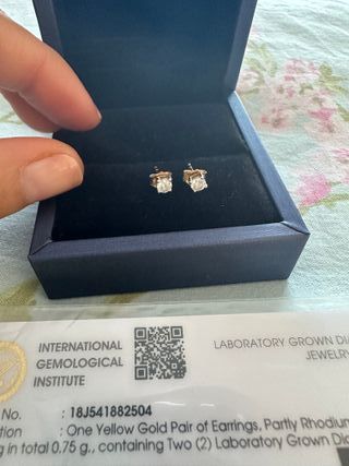 Pendientes de Diamantes Oro Blanco