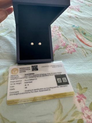 Pendientes de Diamantes Oro Blanco