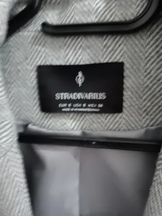 Chaqueta Stradivarius Gris Mujer