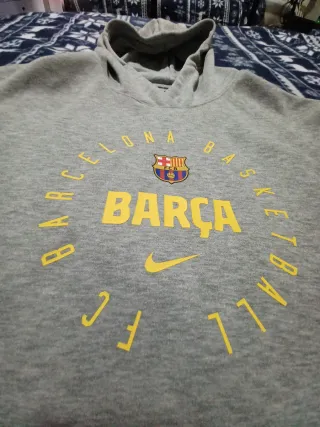 Sudadera Oficial FC Barcelona Basket Nike Gris