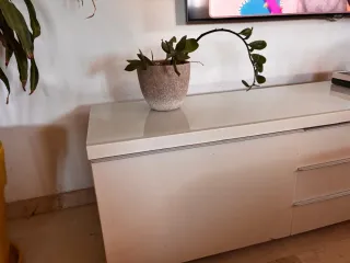 Mueble TV Blanco y Verde