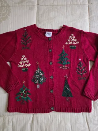 Cardigan Natale Bambina 8 Anni Ricamato