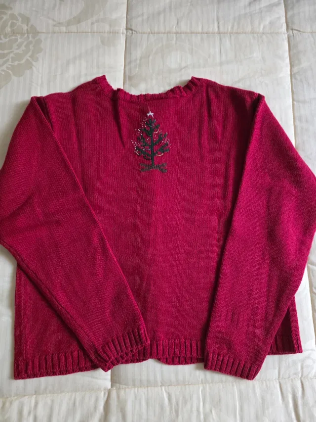 Cardigan Natale Bambina 8 Anni Ricamato