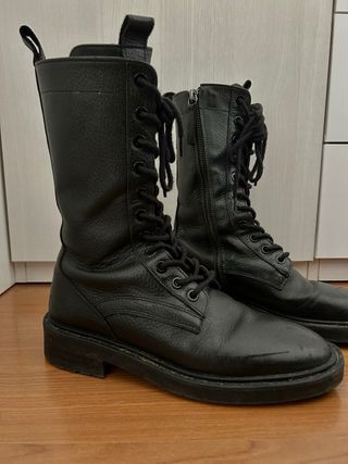 Botas militares piel negras