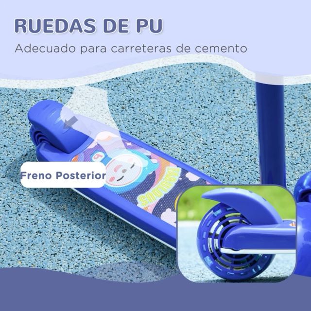Patinete Infantil 3 Ruedas Luces LED