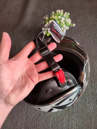 Casco Jet Retro Talla M Gris Estrella Unisex